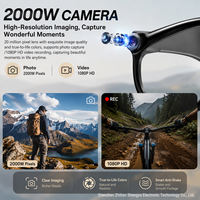 Lunettes intelligentes IA 20MP avec caméra en temps réel, reconnaissance d'objets et assistant vocal pour les voyages d'affaires