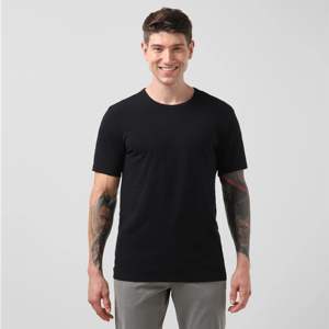 Camiseta clásica flameada con cuello en V para hombre-Algodón transpirable, textura distintiva, ideal para ropa informal - Product Image 2