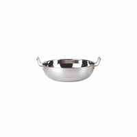 Casserole Prestige SS Kadhai en acier inoxydable 2L, compatible induction et gaz, base en cuivre, finition brillante, design classique, durable, passe au lave-vaisselle