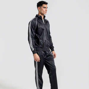 Ensemble de survêtement pour homme 100% polyester, cordon de serrage, coupe régulière, coupe ajustée, jogging, équipement de sport, séchage rapide, respirant, léger pour - Product Image 2