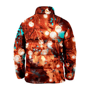 Chaqueta Acolchada Personalizada con Sublimación, Chaqueta Acolchada de Invierno Cálida para Exteriores con Logotipo Personalizado para Hombre, Rojo Clásico con Cuello Alto - Product Image 2