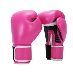 Gants de boxe professionnels en cuir synthétique conçus pour l'entraînement d'endurance, la salle de sport, la pratique du sac lourd - Fermeture à lacets - Product Image 5