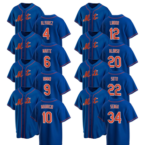 Maillots de baseball alternatifs pour hommes 2025 de New York, personnalisables, grandes tailles, avec uniformes brodés et logo bleu brodé - Product Image 1