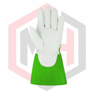 Guantes de soldadura de cuero resistentes al calor con puño extendido - Product Image 3
