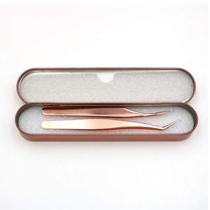 Pinzas Profesionales de Acero Inoxidable Antimagnéticas para Pestañas, Punta Lisa de 10 mm, Modelo KI-LT-2382, Logotipo Personalizado, Herramientas OEM/ODM, Venta al Por Mayor - Product Image 3