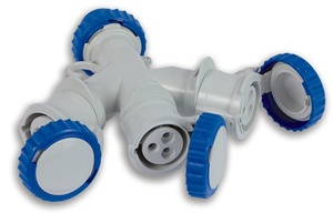 Adaptador Industrial Cee Triplet Ip67 2p+t Enchufe/3 Tomas Cee - Product Image 1