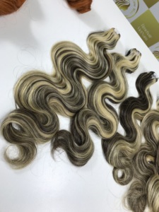 Vague de corps 20 ''Super Double Piano couleur vente chaude perruques de cheveux vietnamiens pouces Extensions de cheveux humains vente d'automne meilleure qualité - Product Image 6