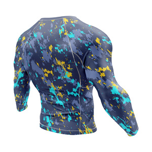 Camiseta Deportiva de Compresión sin Costuras para Hombre, Impresión Personalizada, 100% Poliéster Elástico, Antibacteriana, Logotipo Frontal Personalizado, Top Informal - Product Image 5