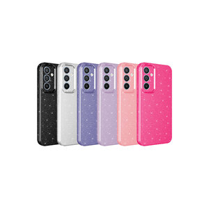 Funda de Silicona con Purpurina y Diseño de Mármol de Lujo para Samsung Galaxy A14 Plus, Color Plateado, Ofrece Protección para el Teléfono - LCKC Koton Cover - Product Image 3