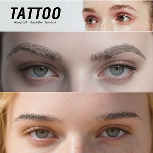Fábrica al por mayor impermeable ceja <span class=keywords><strong>tatuaje</strong></span> temporal pegatinas Natural pelo-como <span class=keywords><strong>tatuaje</strong></span> <span class=keywords><strong>para</strong></span> mujeres y niñas maquillaje - Product Image 2