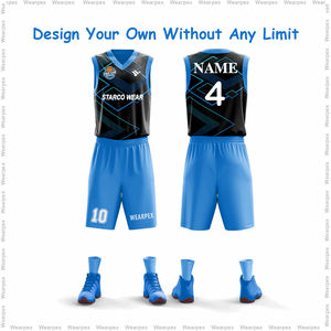 Uniforme de basket-ball pour hommes personnalisé sans manches, service OEM en gros pour les uniformes d'équipe en tissu de sublimation à séchage rapide, vêtements de sport - Product Image 4