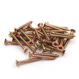 Vis <span class=keywords><strong>à</strong></span> bois autotaraudeuses <span class=keywords><strong>à</strong></span> tête fraisée CSK Phillips, finition propre, en acier, sur mesure, pour <span class=keywords><strong>le</strong></span> travail du bois et du panneau aggloméré - Fourniture professionnelle - Product Image 1