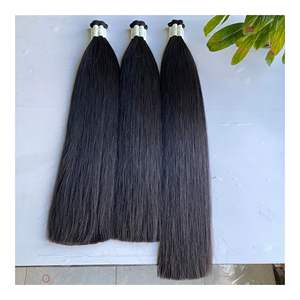 Venta al por mayor de fábrica 100% Extensiones de cabello humano crudo Color negro natural Doble dibujado Estilo de onda profunda suelta Suministro a granel - Product Image 2