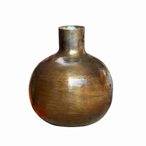 Florero de Metal de aluminio para Decoración de mesa de boda en dormitorio o comedor Floreros de acabado antiguo Artículo de uso - Product Image 1