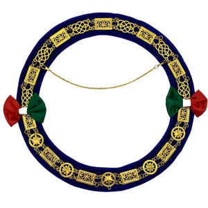 Masonic Regalia Grand Lodge Collar de cadena de metal redondo Collar de cadena masónica de oro - Product Image 1
