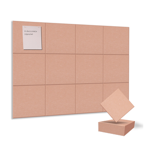 12 pièces de panneaux muraux modernes en feutre de <span class=keywords><strong>liège</strong></span> noir pour décoration murale d'hôtel et de bureau, tableau d'affichage, <span class=keywords><strong>panneau</strong></span> mural 100% polyester - Product Image 1