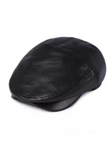 หมวกหนังทรงแบนสไตล์เบเร่ต์ปรับขนาดได้หมวกหนังโลโก้ตามสั่ง - Product Image 3