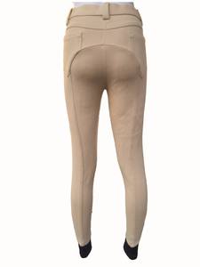 Jersey de punto invertido de punto inteligente para mujeres y niños de color beige sólido para damas y niños - Product Image 2