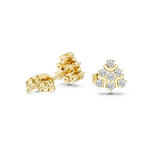 Joyería fina Big Luxury Cluster Flower Hip Hop 925 Sterling Silver Moissanite Stud Pendientes - Product Image 6