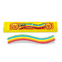 Vente en gros d'emballage en vrac de bonbons de ceinture aigre ChupaChupss 1 mètre de long 540g saveurs fruitées assorties bandes aigres tendres à mâcher