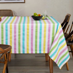 Customizable 100% Cotton <b>Table</b> <b>Cloth</b> Woven Home Textile with Multi-Color Stripes Modern Style Sizes 90x90cm & 165Gsm Available - Product Image 6