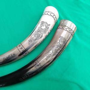 Cuerno para beber medieval vikingo cuerno real natural pulido hecho a mano con la mejor calidad. - Product Image 5