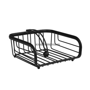 Couleur noire enduit de poudre solide fer table maison vaisselle porte-mouchoirs tendance conception haut de gamme hôtels porte-serviettes - Product Image 4