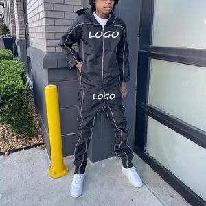 Chándal Chaqueta cortavientos para hombre Chándal Hombre Nuevo logotipo personalizado 3M Reflectante Jogging Nylon Diseño de moda Nylon Entrenamiento Jogger - Product Image 5