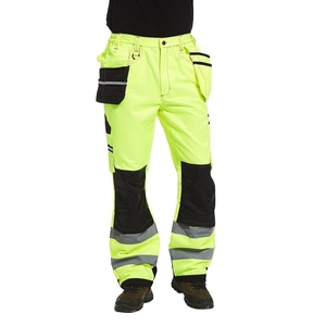 New High <b>Men</b> Reflective Cargo <b>Work</b> Pants Safety Hi Vis <b>Trousers</b> Custom OEM Private Label Factory Supplier - Product Image 1