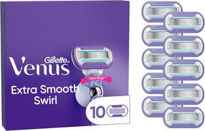 Recargas de cuchillas de afeitar Gillette Venus Deluxe Smooth Swirl para mujer, paquete de 10, 5 cuchillas duraderas para ofrecer un afeitado extra suave - Product Image 2