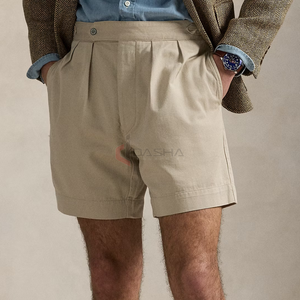 Vente en gros de shorts en coton pour hommes avec logo personnalisé avec poches zippées Fabricant de vêtements décontractés légers et doux - Product Image 4