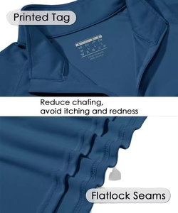 เสื้อโปโลผู้ชายมีซิปรูด50 + 1/4เสื้อโปโลแห้งเร็วเสื้อเชิ๊ตแขนยาวแบบสวมหัว - Product Image 4