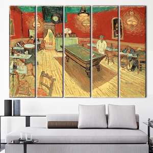 งานศิลปะบนผ้าใบพิมพ์ลาย: ร้านกาแฟกลางคืนโดยแวนโก๊ะ,5P:Gallery Wrapped - Product Image 1