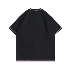 Custom Oversized 100% Cotton Men's T-Shirt Short Sleeve with Puff Printing Logo Plus Size-Blank Men's Short Sleeve T-Shirt - Product Image 2