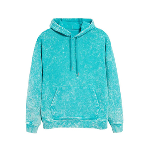 Vente en gros de sweat à capuche épais vintage wash black acid wash sweat à capuche unisexe surdimensionné sweat à capuche de haute qualité avec lavage à l'acide - Product Image 1