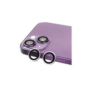 Protecteur d'objectif d'appareil photo TYGO CL-07 Premium en verre trempé et alliage d'aluminium gris foncé pour iPhone 14 Plus - Product Image 1