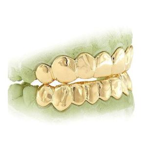 Custom Solid Grillz 4 Piezas, 6 Piezas, 8 Piezas, 10 Piezas Oro Grillz en Plata, Vermeil, 10k Oro, 14K Oro Dientes Grillz - Product Image 3