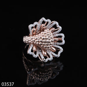 Anillo de Bodas de copo de nieve de diamantes de laboratorio de corte brillante redondo en anillo de oro de 14K para mujer oro de 14K/18K para IGI certificado para fiestas - Product Image 5