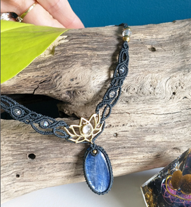Bijoux fantaisie collier de perles feuille collier court pendentif en pierres précieuses à la main tour de cou en Labradorite, collier de perles en pierre de lune - Product Image 2