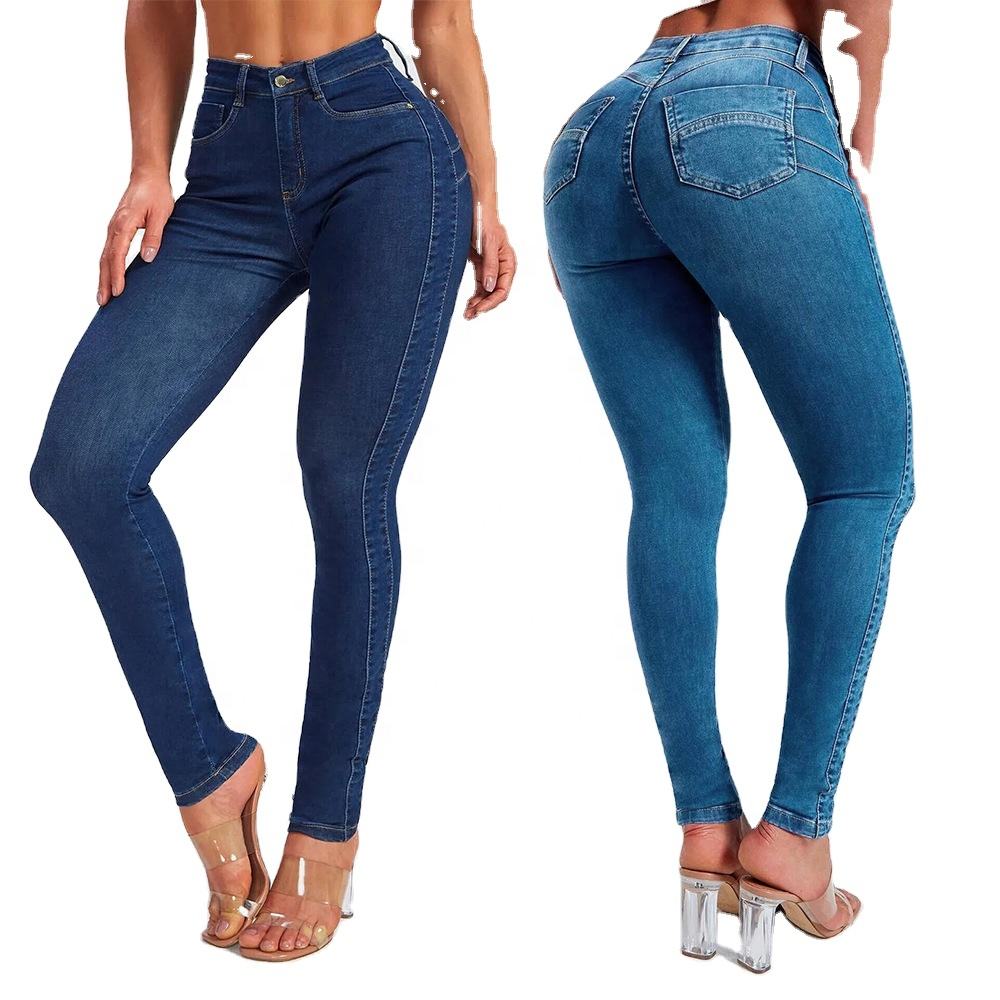 Best Selling Plus Size Butt Lift Jeans High Waist Stretchy Denim - Main Image