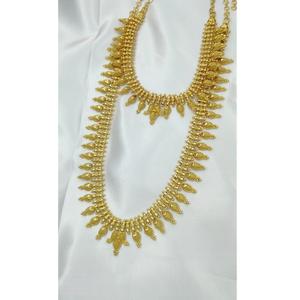 สร้อยคอเพชรโมอิสแบบสองชั้นแบบดั้งเดิมชุดเครื่องประดับงานแต่งงานอินเดียชุดโช้คเกอร์ถัก Moissanite แบบดั้งเดิมสำหรับผู้หญิง - Product Image 1