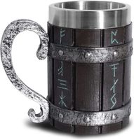 Nouvelle chope à bière médiévale faite à la main Design médiéval durable poignée en métal en bois chope à bière poignée en fonte Trankard à bas prix