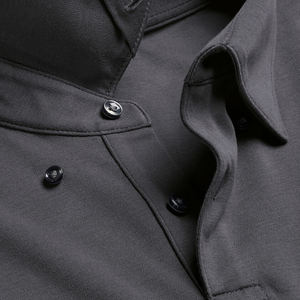 Polo de Manga Larga Personalizado Más Vendido para Hombre, Corte Clásico, 100% Algodón, Polo de Jersey Elegante de Manga Larga, Gris Grafito - Product Image 2