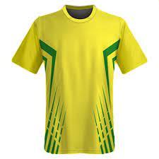 Nueva llegada 2023 poliéster Top Mans camiseta personalizada tasas al por mayor sublimadas camisetas para hombre en color amarillo - Product Image 5