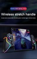 Control Inalámbrico para Juegos Móviles PG-9122 con Bluetooth, Luces RGB, Telescópico, Giroscopio de Seis Ejes, Botones Táctiles y 10 Horas de Duración de Batería
