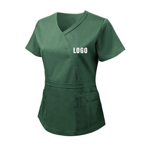Uniformes Médicos para Mujer Más Vendidos, Uniformes de Enfermería, Mezclas de Algodón, Conjuntos de Uniformes Médicos de Punto, Blusa de Manga Corta y Pantalones - Product Image 5