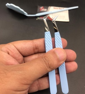 แหนบต่อขนตาเด็กผงสีฟ้าเคลือบสแตนเลสที่ยั่งยืนญี่ปุ่นแหนบต่อขนตามืออาชีพ - Product Image 3