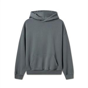 Sweats à capuche surdimensionnés en coton mélangé 100% de qualité supérieure pour hommes Marque personnalisée pour le streetwear d'hiver-Direct du Pakistan - Product Image 4