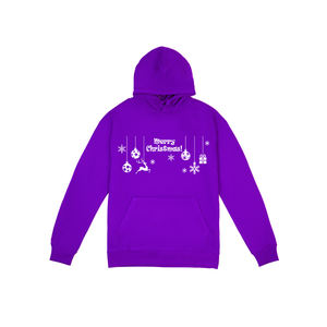 Custom Printed Basic Cotton Blended Boxy Oversize Pullover Hoodie Christmas Style Sweatshirt for Winter <b>Streetwear</b> Embroidered - Product Image 1