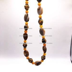 Top classement en gros bohème perle arc-en-ciel perle collier résine acrylique à la main clavicule chaîne femmes s mode - Product Image 2